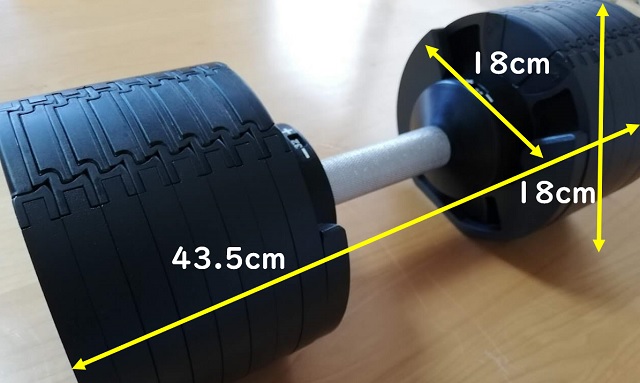 ダンベルのサイズ